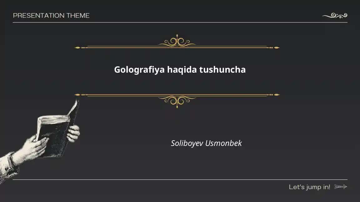 Golografiya haqida tushuncha