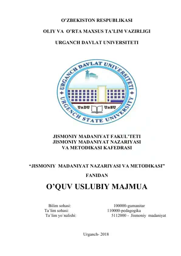 O’quv uslubiy majmua