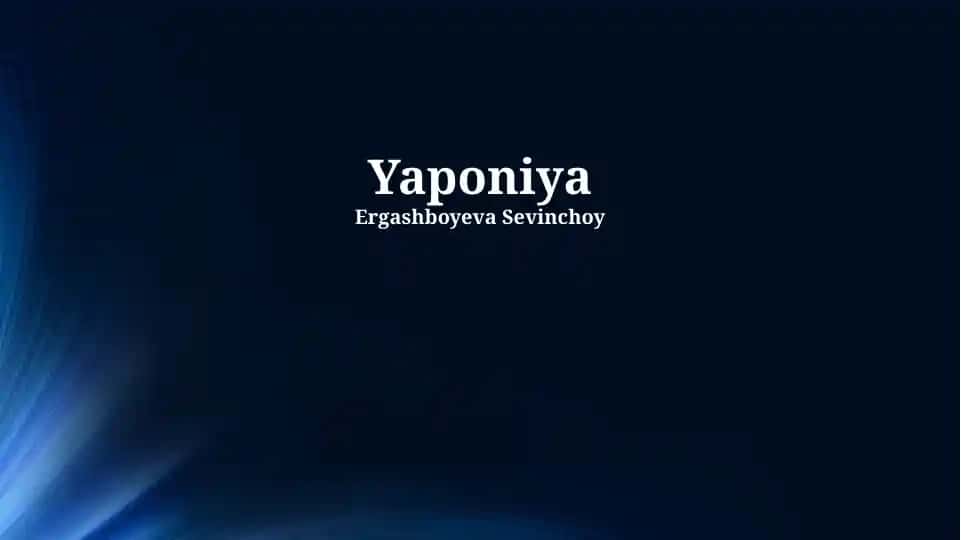 Yaponiya tarixi va madaniyati