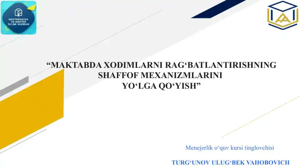 Davlat hokimiyati va vakillarining ta'lim tashkilotlarini rivojlantirish