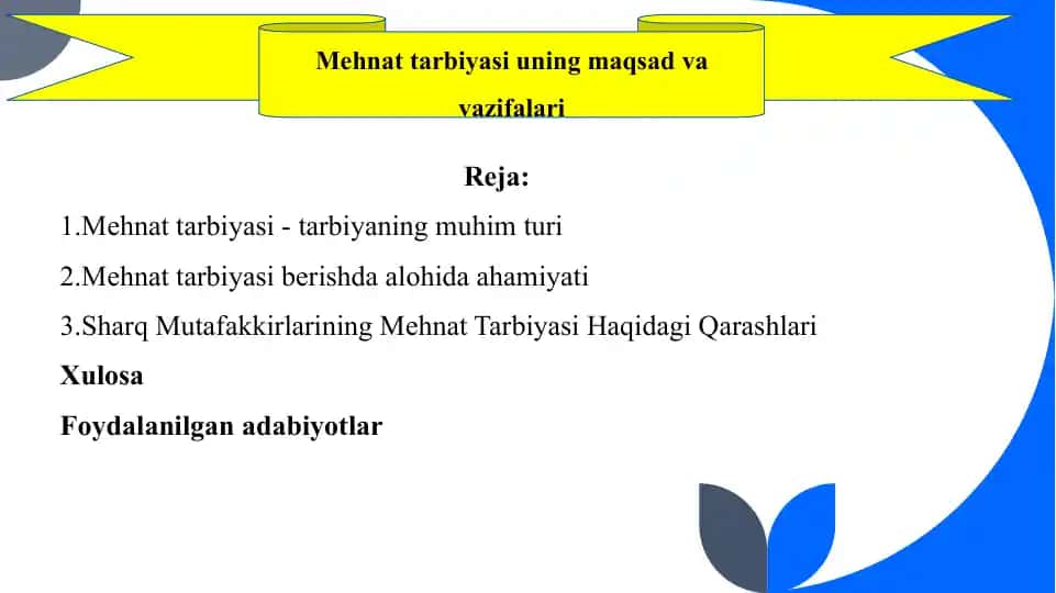 Mehnat tarbiyasi
