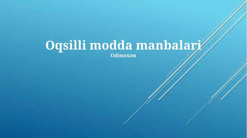 Oqsilli modda manbalari