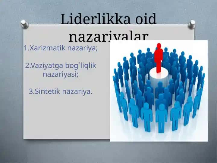 Liderlikkaoidnazariyalar (Leadership theories)