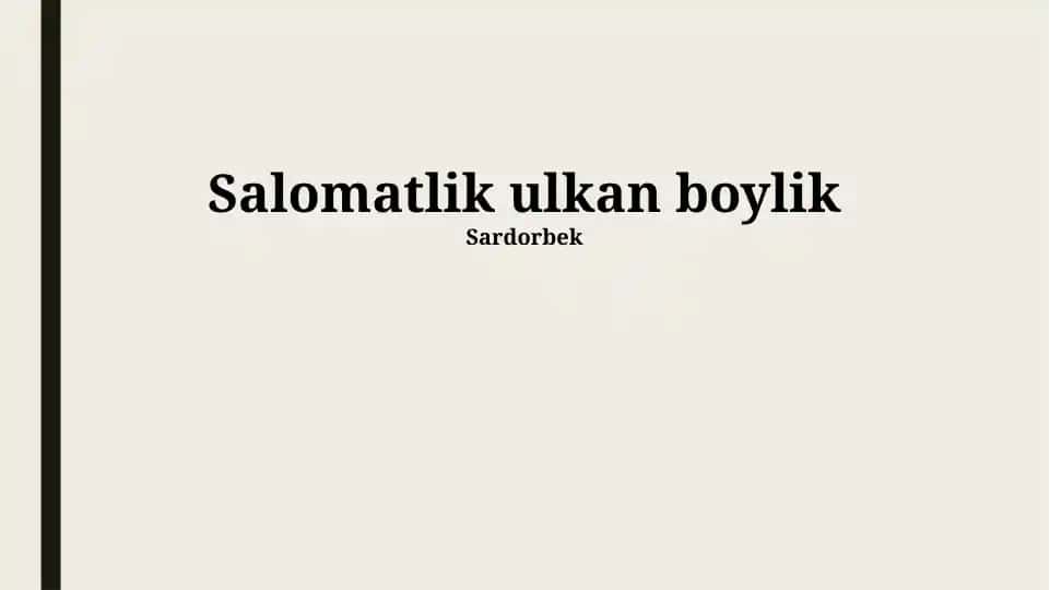 Ruhiy salomatlik