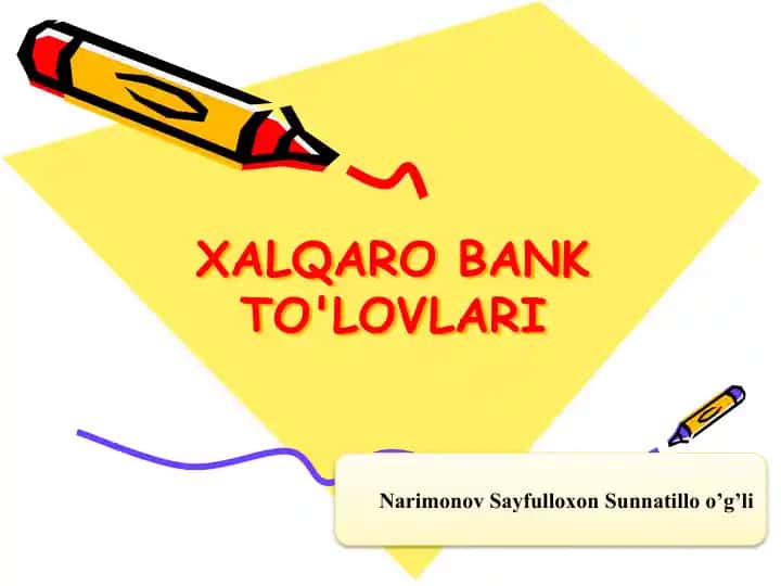 Xalqaro bank to‘lovlari