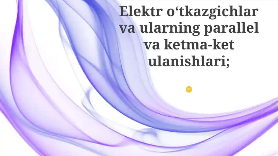 Parallel o'tkazgichlar zanjiri
