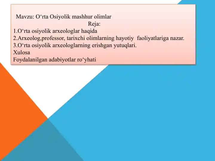 Oʻrta Osiyolik mashhur olimlar
