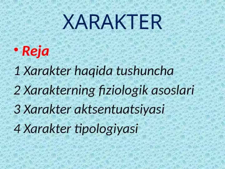Xarakter