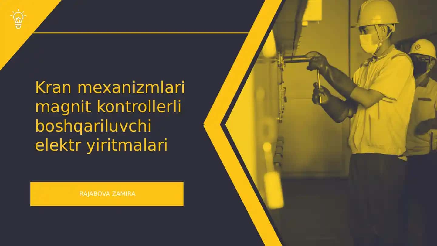 Kran mexanizmlari magnit kontrollerli boshqariluvchi elektr yiritmalari
