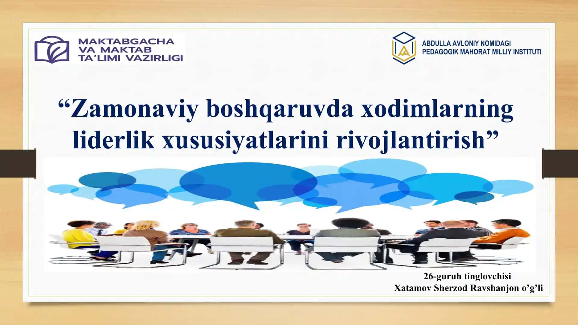 MAKTABGACHA VA MAKTAB TA‘LIMI VAZIRLIGI