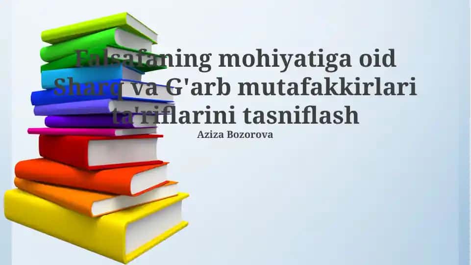Sharq va G'arb falsafasi o'rtasidagi farqlar