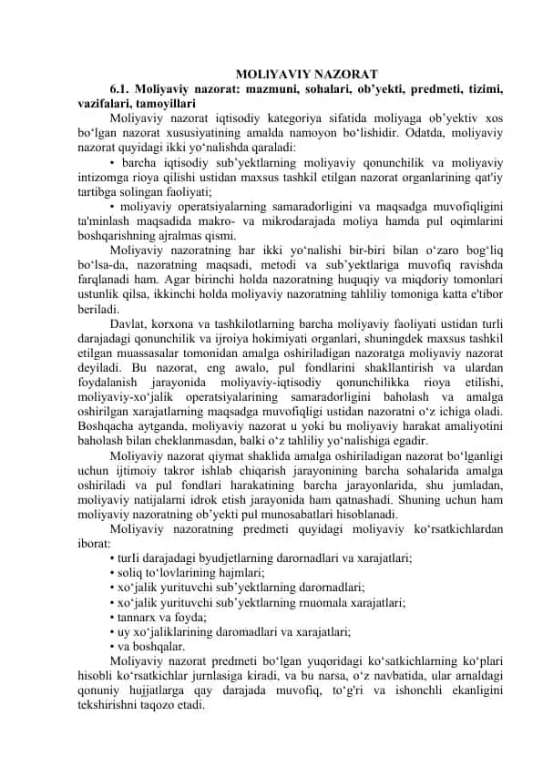 Moliyaviy nazorat