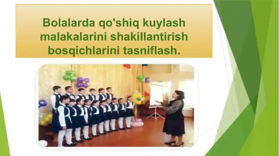 Qo‘shiq kuylash malakalari