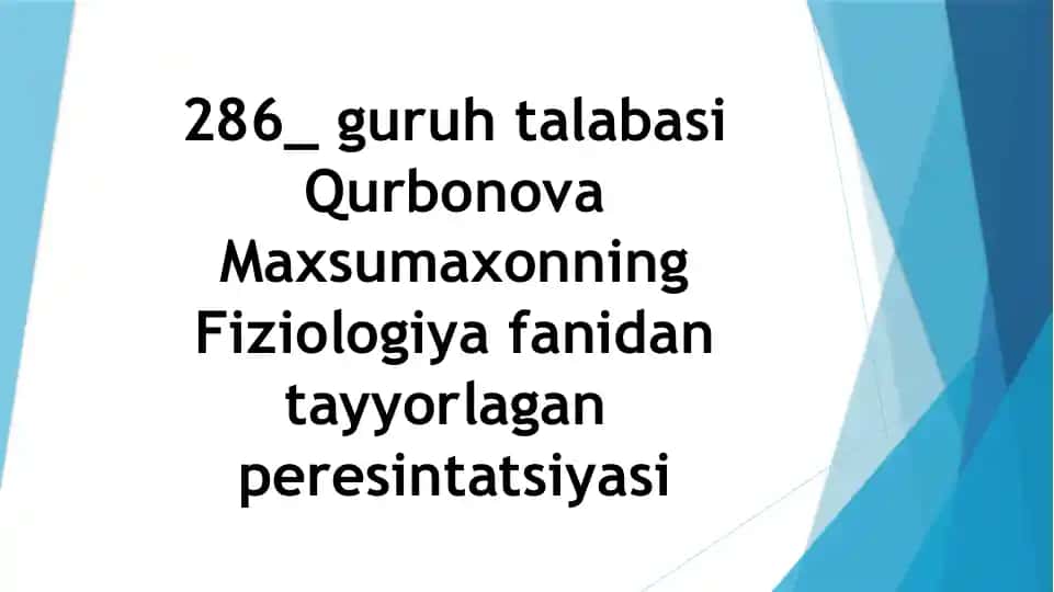 Hazm tizimi faoliyatini o'rganish