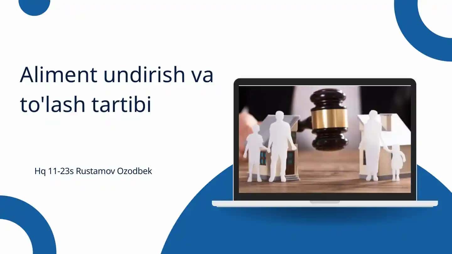 Aliment undirish va to'lash tartibi