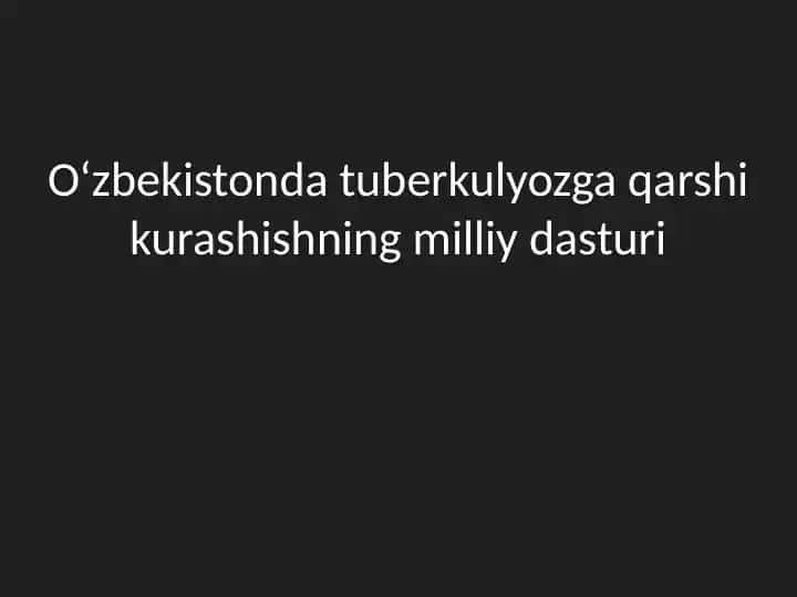 Tuberkulyozga qarshi kurashishning milliy dasturi