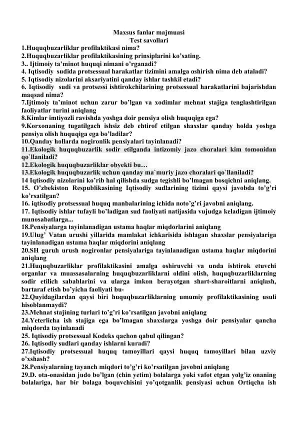 Iqtisodiy huquq fanlari