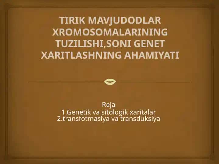 Xromosomalarning genetik xaritasi deb muayyan xromosomada