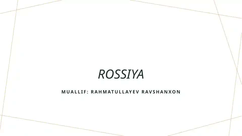 Rossiya demografiyasi va bolalar o’limi