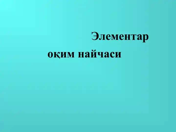 Элементар оқим найчаси