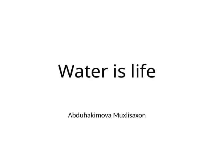 Waterislife