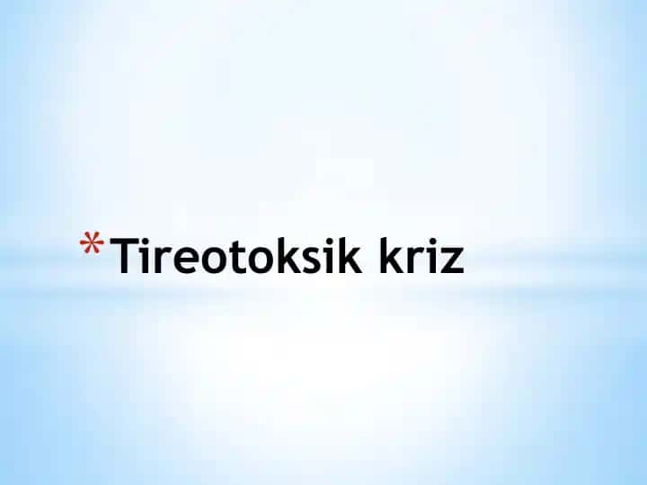 Tireotoksikkriz