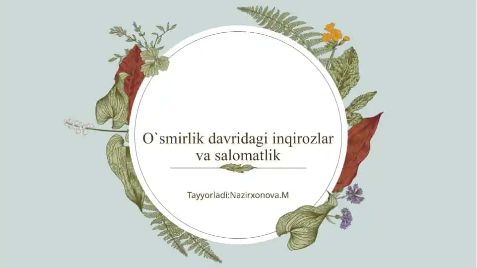 O`smirlik Davri