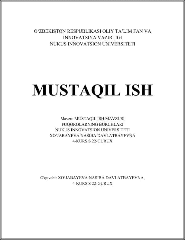 O‘zbekiston Respublikasi Konstitutsiyasi