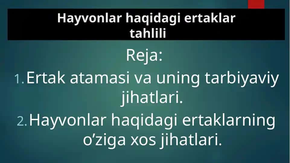 Ertaklar haqida giyohvandlik tahlil