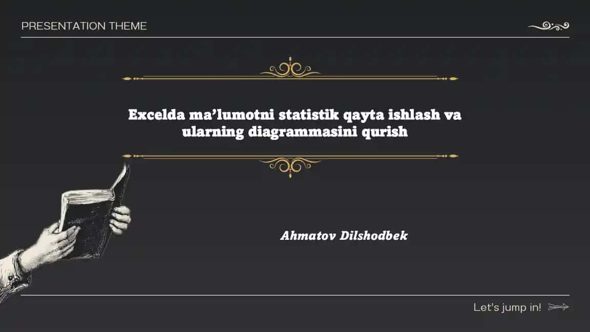 Excelda ma'lumotni statistik qayta ishlash va ularning diagrammasini qurish