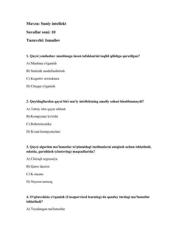 Suniy intellekt