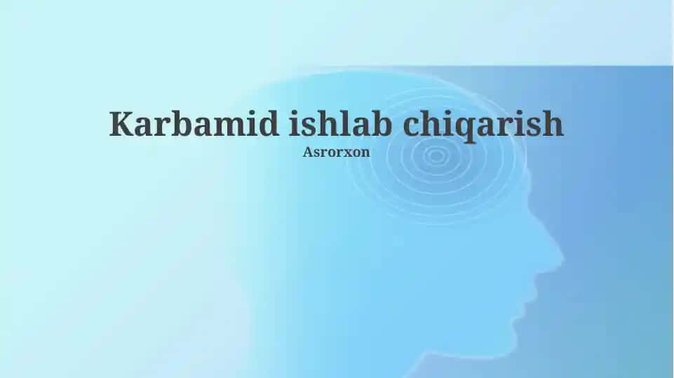 Karbamid ishlab chiqarish