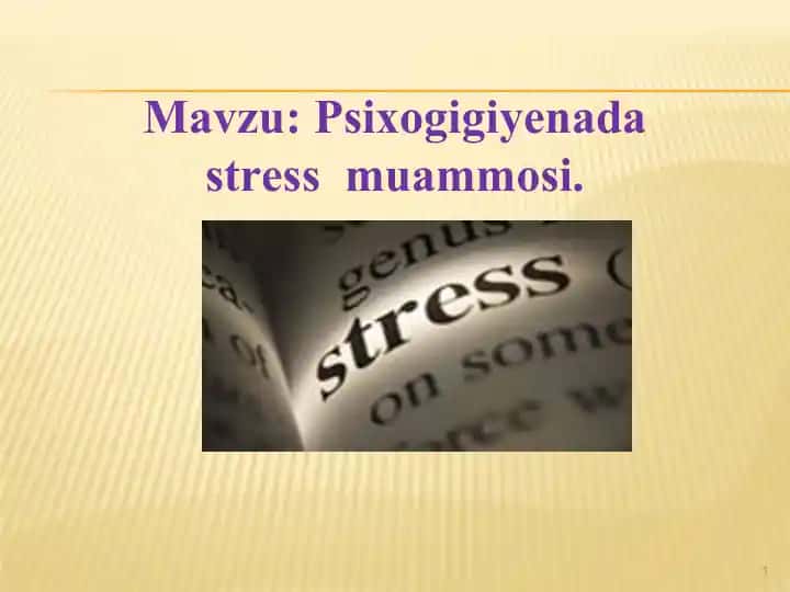 Stress va Psixosomatik Kasalliklar