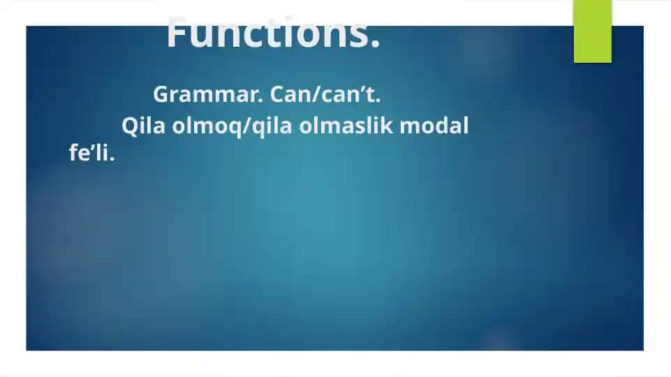 can/can’t modal fe’li