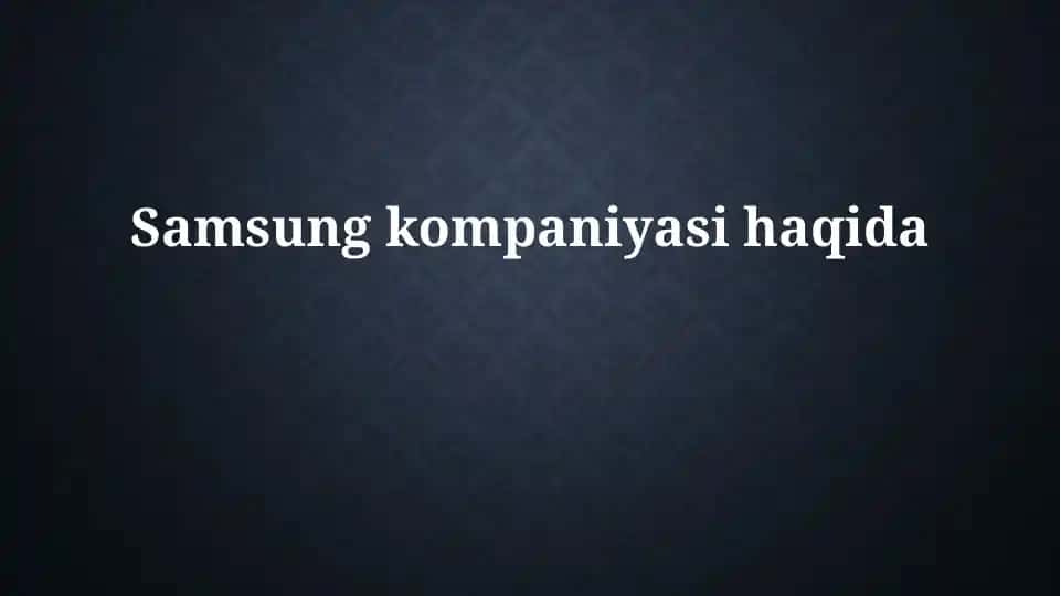 Samsung Electronics kompaniyasi
