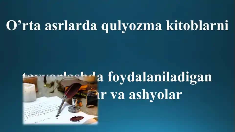 Kitoblar tayyorlash san'ati