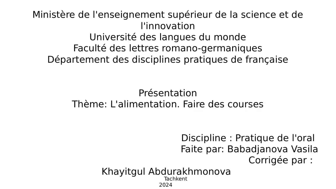 L'alimentation: un enjeu quotidien