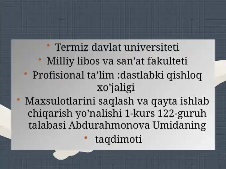 Termiz davlat universiteti