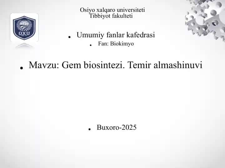 Gem biosintezi