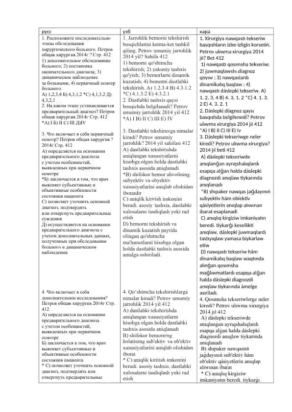 Хирургияда sog'liqni saqlash metodlari