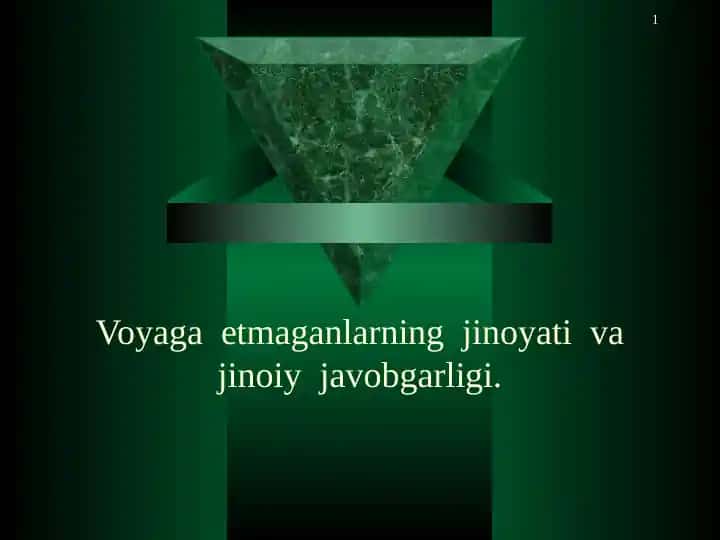 Voyaga etmaganlarning jinoyati va jinoiy javobgarligi.