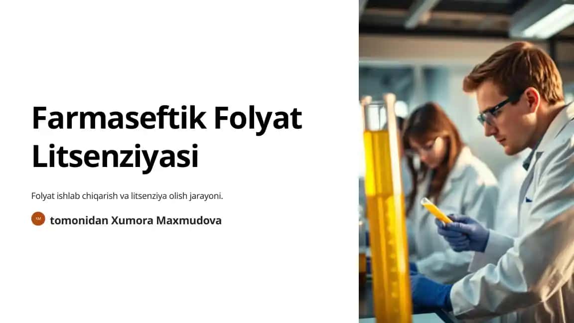 Farmaseftik Folyat Litsenziyasi