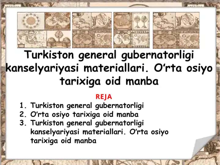 Oʻrta Osiyo tarixiga oid materiallar