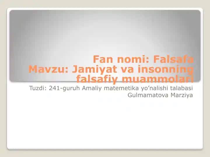 Falsafa ppt