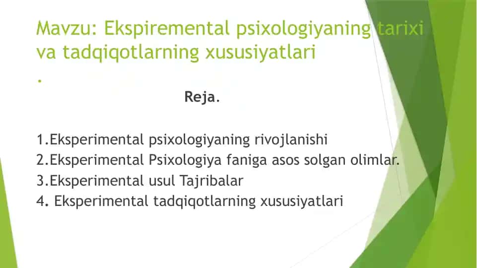Eksperimental psixologiya