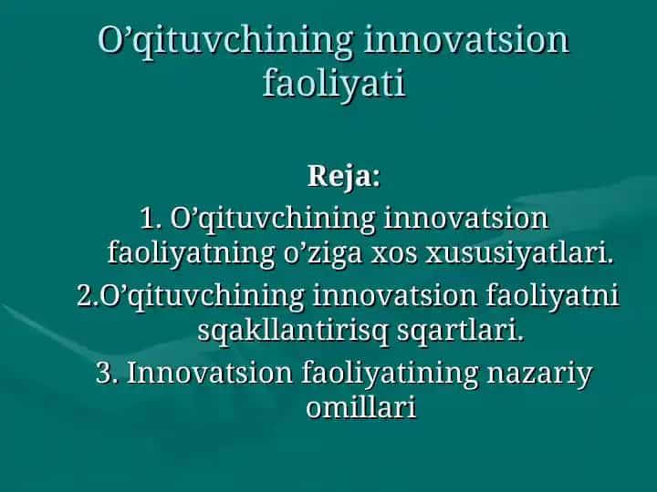 Innovatsion faoliyat