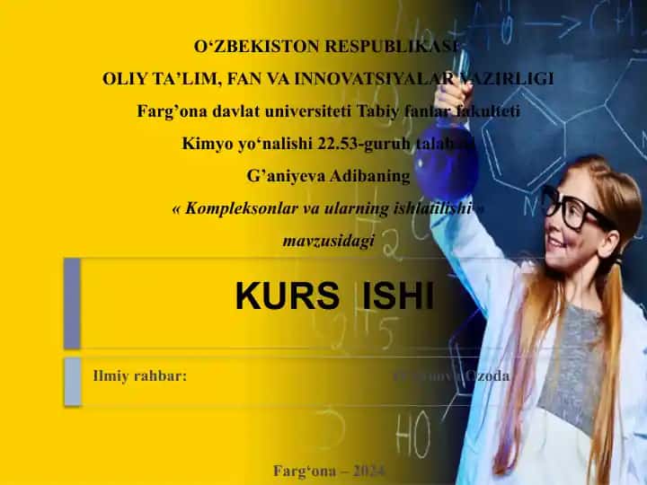 Kompleksonlar va ularning ishlatilishi