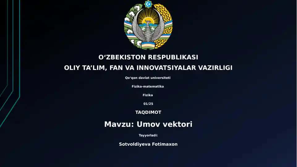 Umov vektori