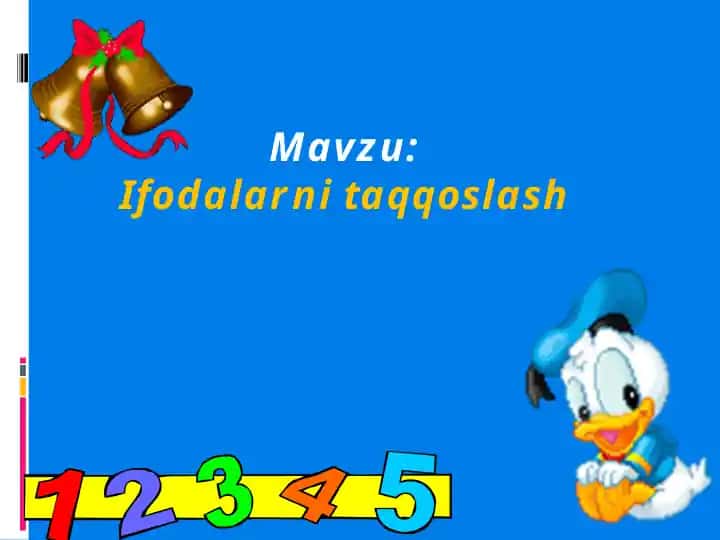 Ifodalarni taqqoslash