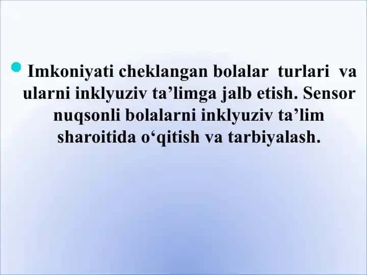 Inklyuziv Ta'lim